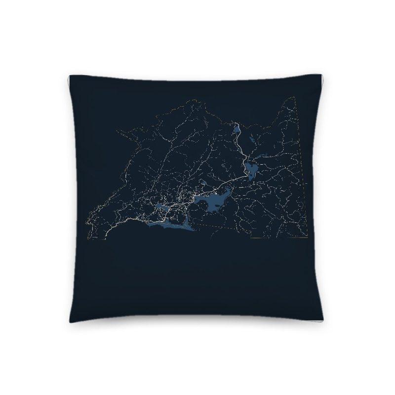 Pittsburg Map Throw Pillow