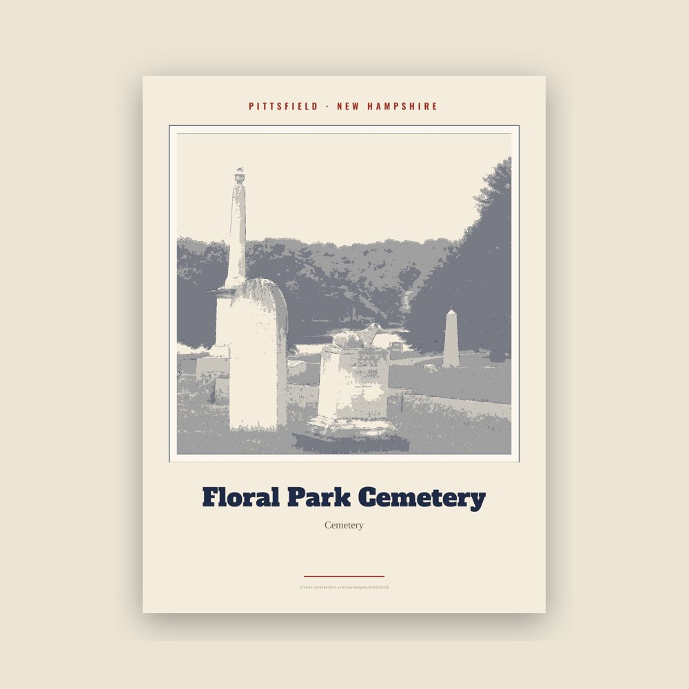 Pittsfield Floral Park Cemetery Landmark Print