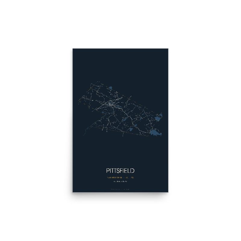 Pittsfield Street Map Poster · Midnight