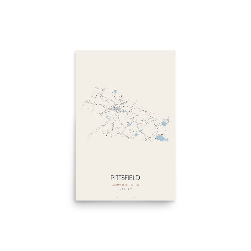 Pittsfield Street Map Poster · Linen