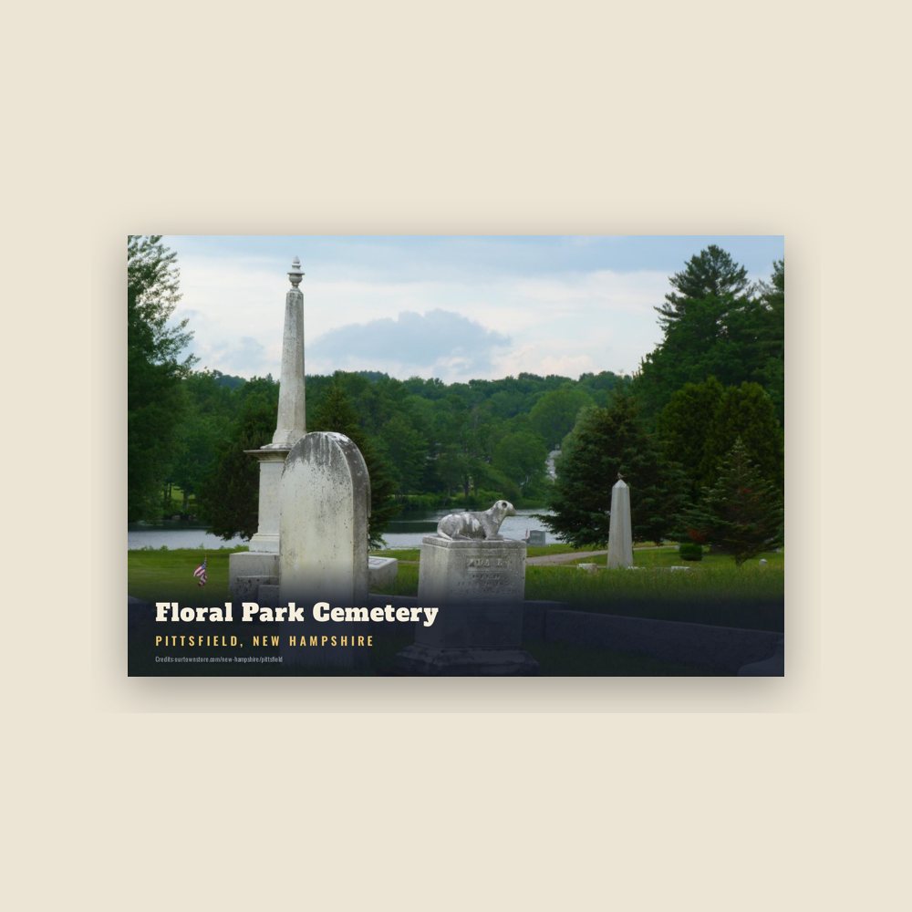 Pittsfield Floral Park Cemetery Postcard