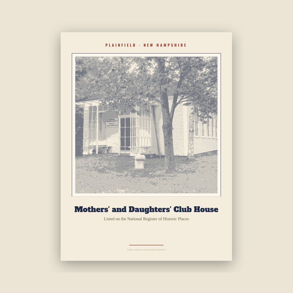 Plainfield Mothers' and Daughters' Club House Landmark Print
