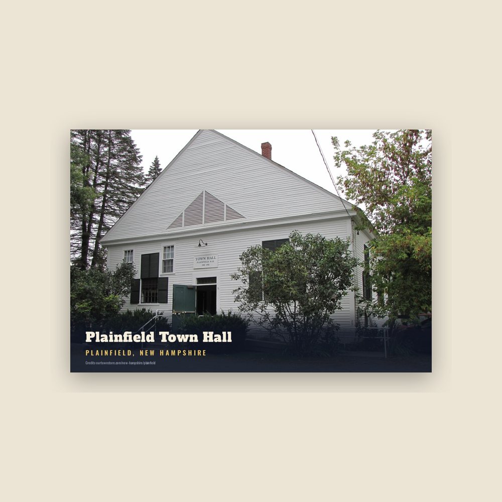 Plainfield Plainfield Town Hall Postcard