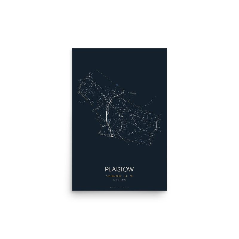 Plaistow Street Map Poster · Midnight