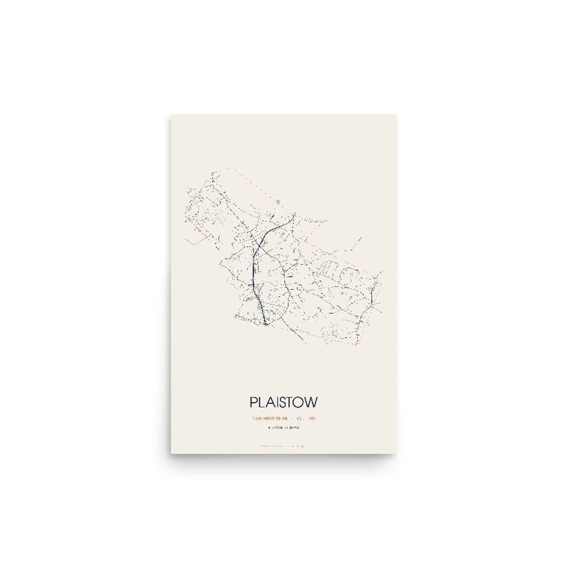 Plaistow Street Map Poster · Linen