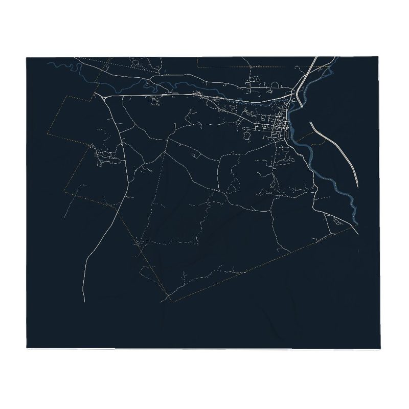 Plymouth Street Map Throw Blanket