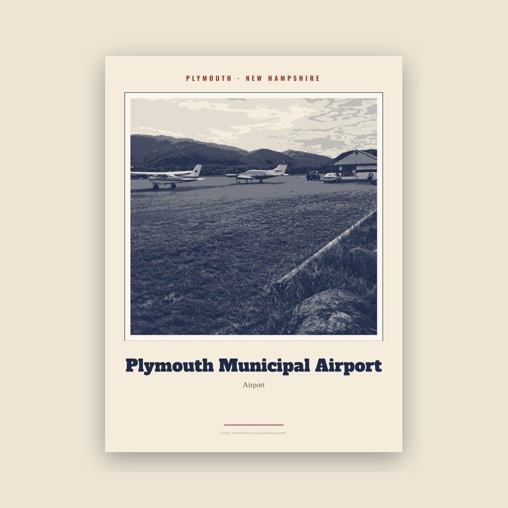 Plymouth Plymouth Municipal Airport Landmark Print