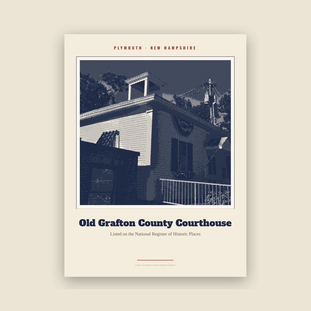 Plymouth Old Grafton County Courthouse Landmark Print