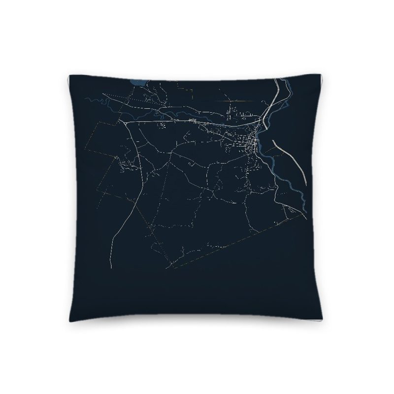 Plymouth Map Throw Pillow