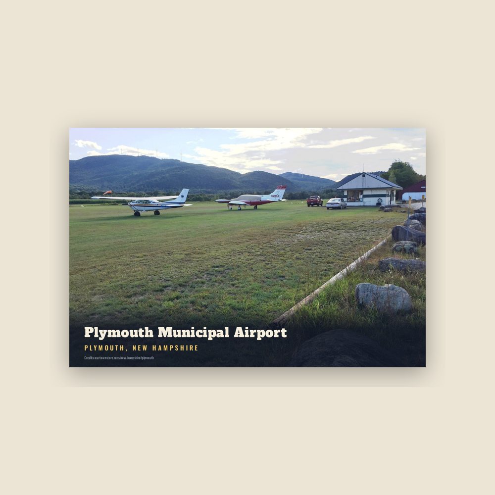 Plymouth Plymouth Municipal Airport Postcard