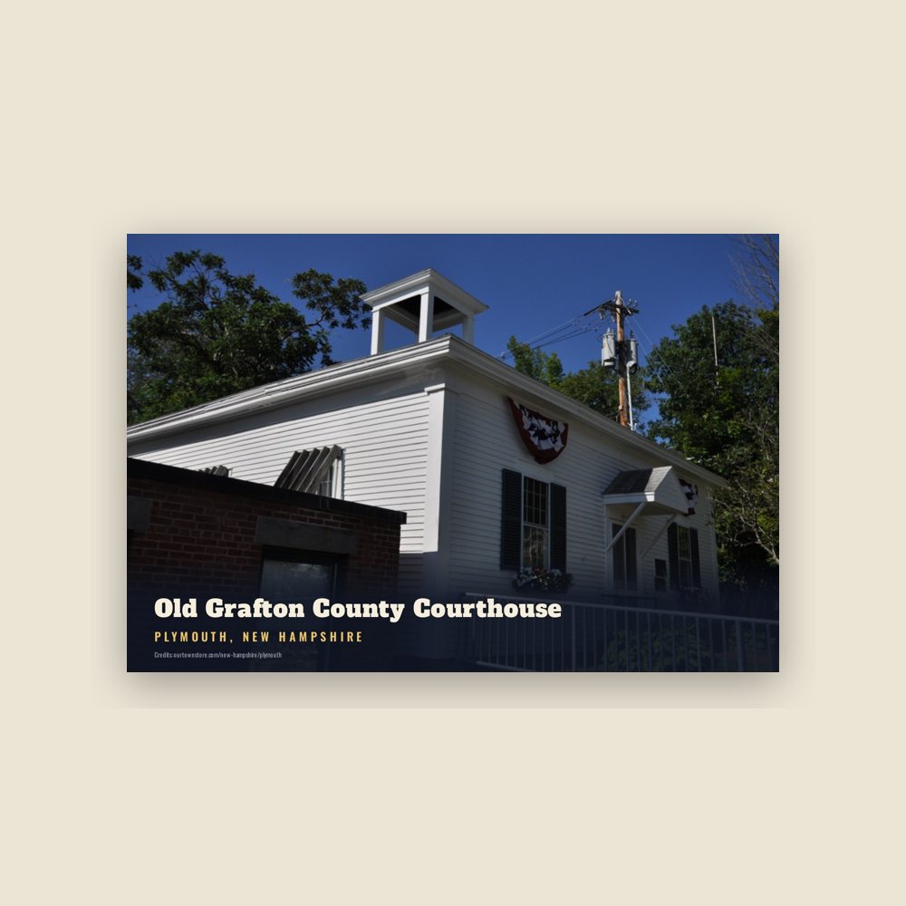 Plymouth Old Grafton County Courthouse Postcard