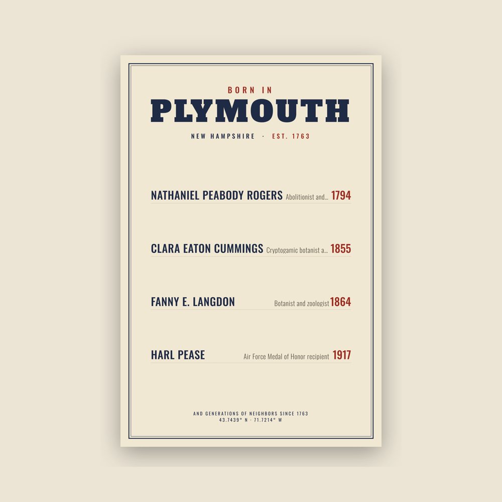 Plymouth “Born In” Poster