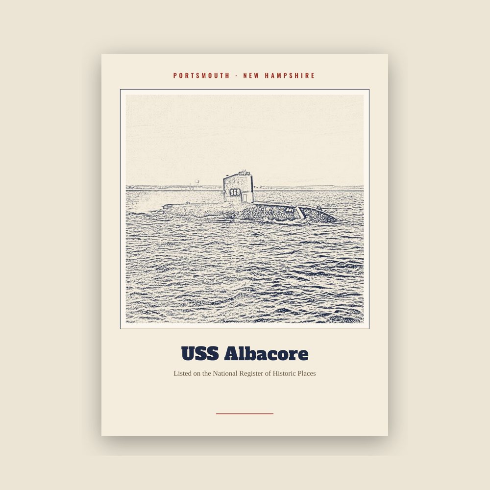 Portsmouth USS Albacore Landmark Print