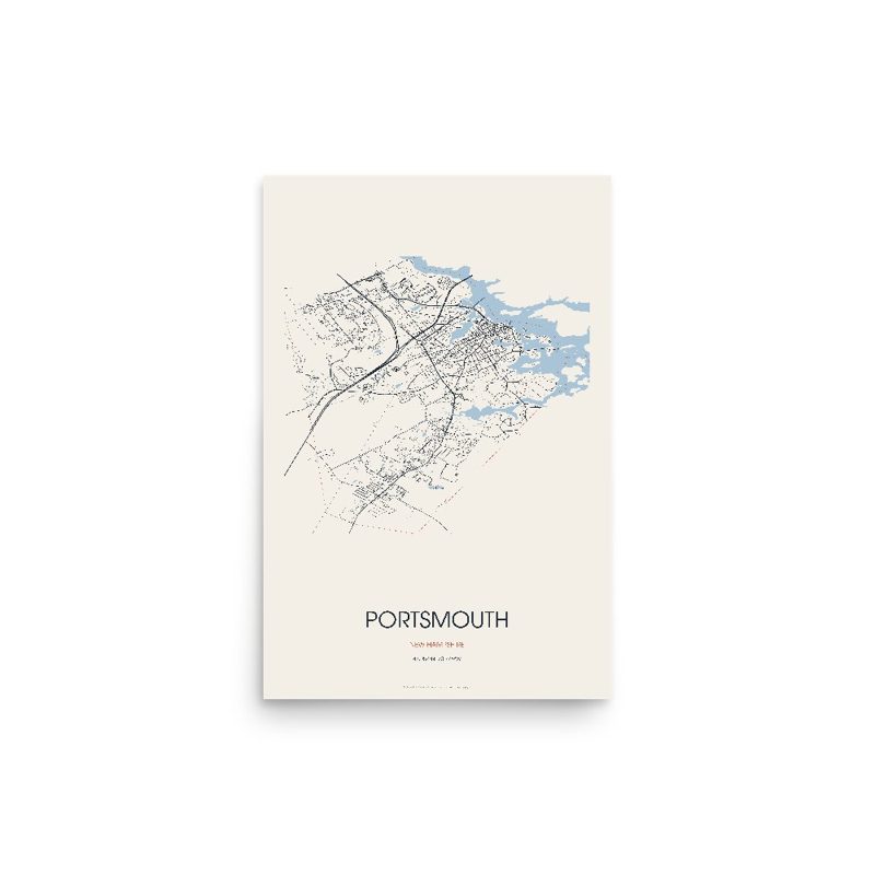 Portsmouth Street Map Poster · Linen