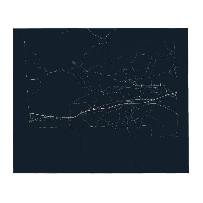 Randolph Street Map Throw Blanket