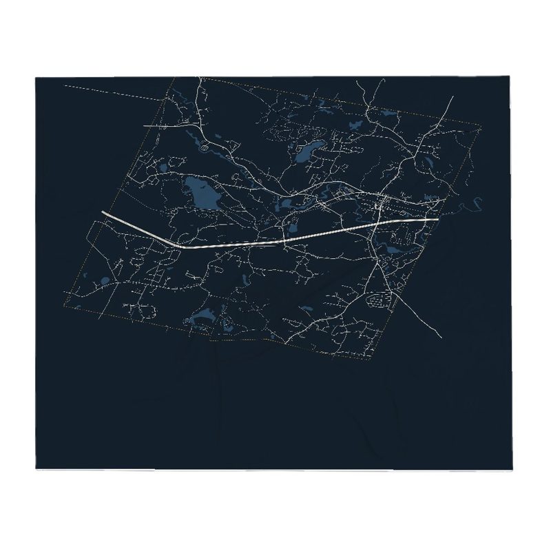 Raymond Street Map Throw Blanket
