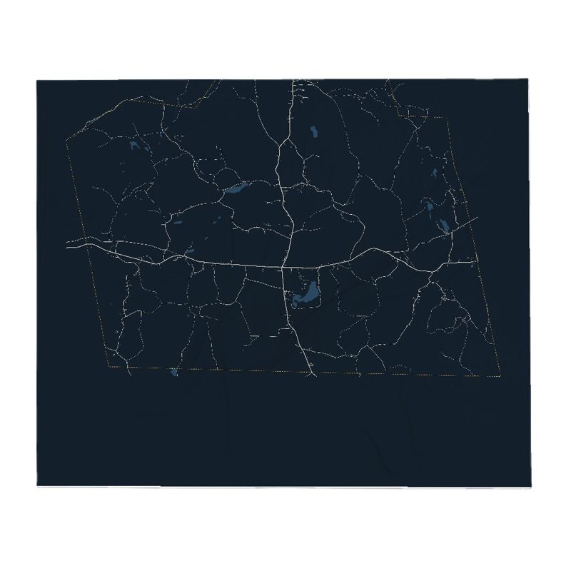Richmond Street Map Throw Blanket