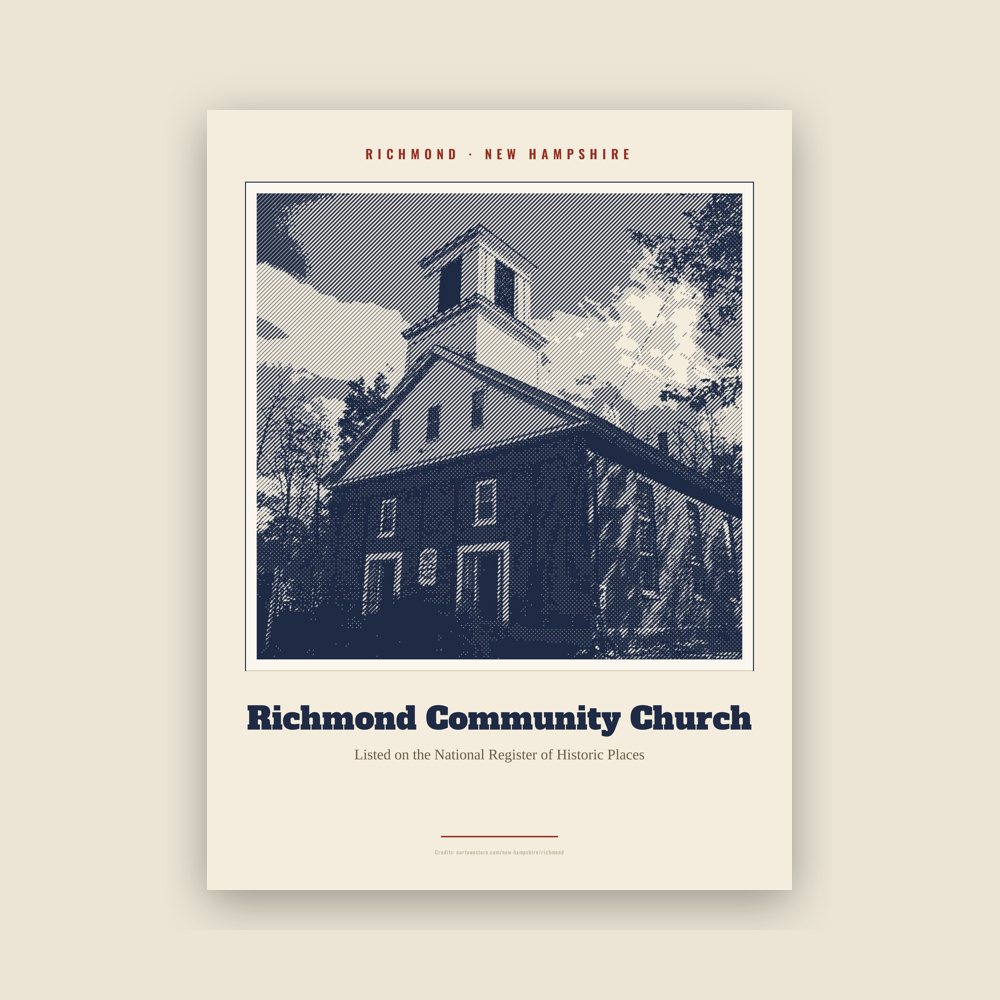 Richmond Richmond Community Church Landmark Print
