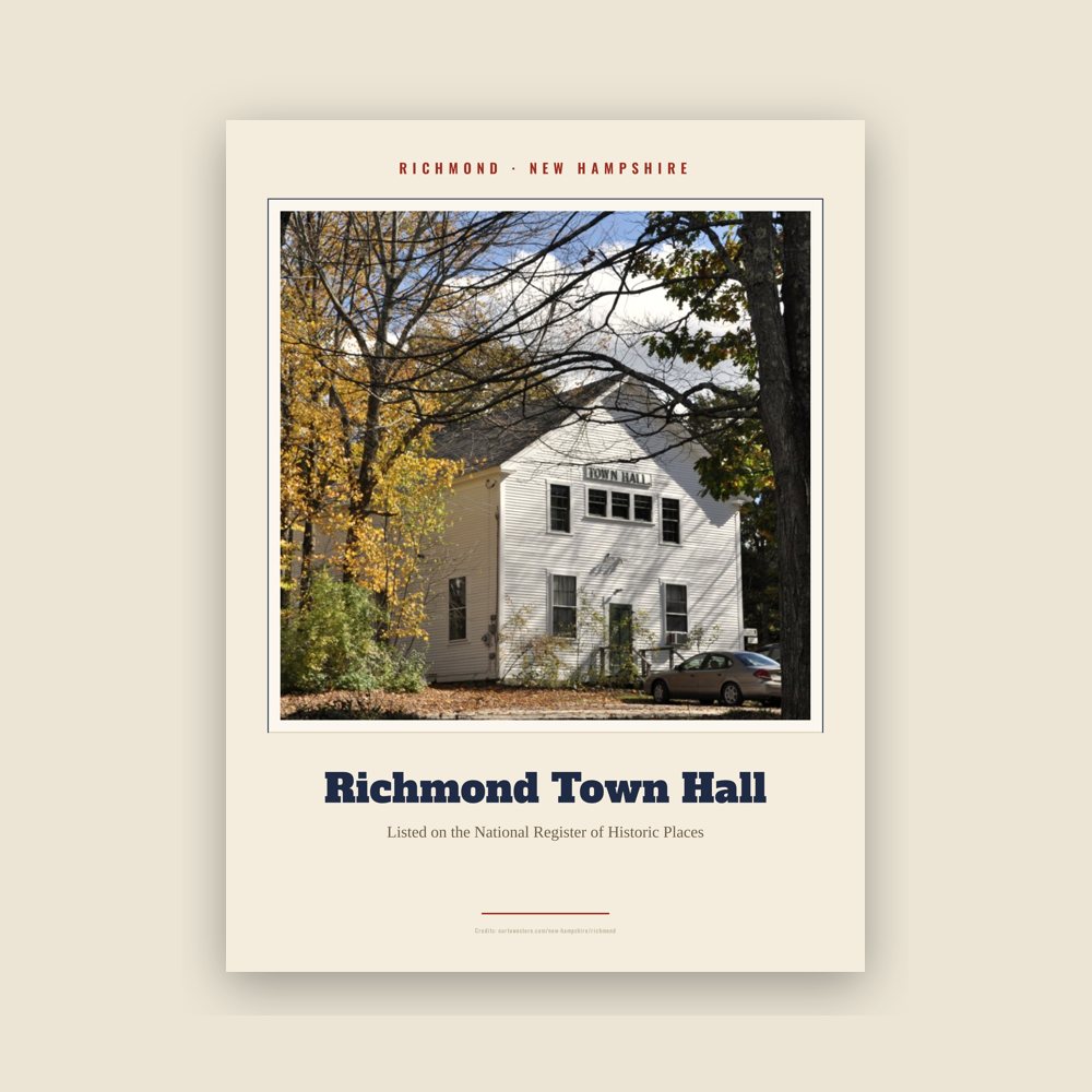 Richmond Richmond Town Hall Landmark Print