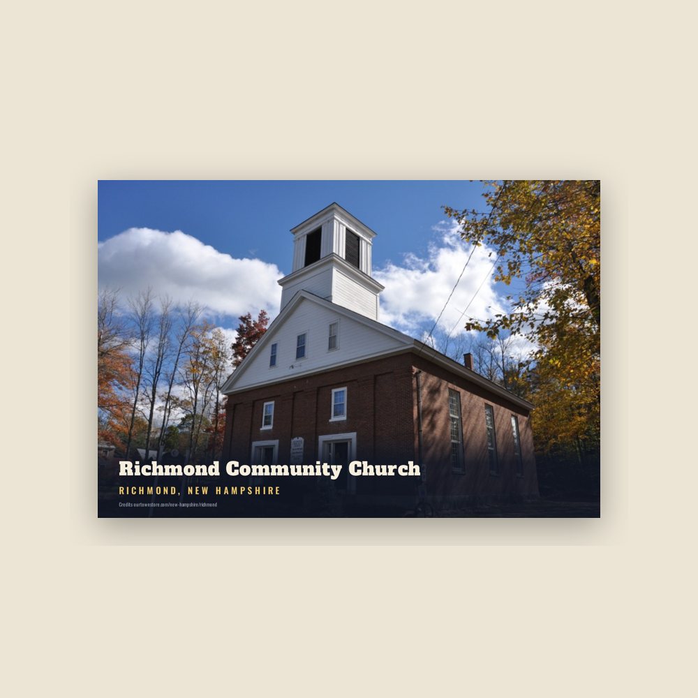 Richmond Richmond Community Church Postcard