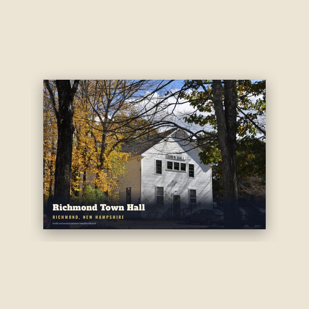 Richmond Richmond Town Hall Postcard