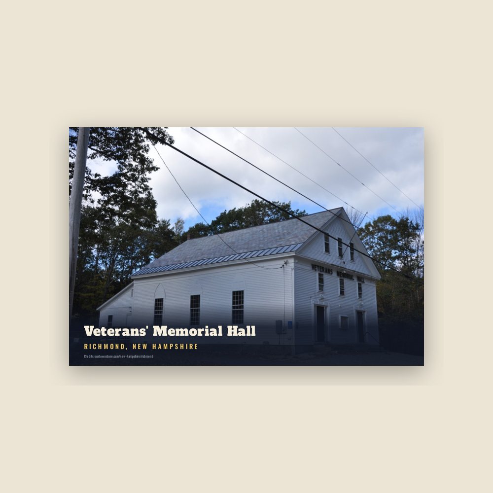 Richmond Veterans' Memorial Hall Postcard
