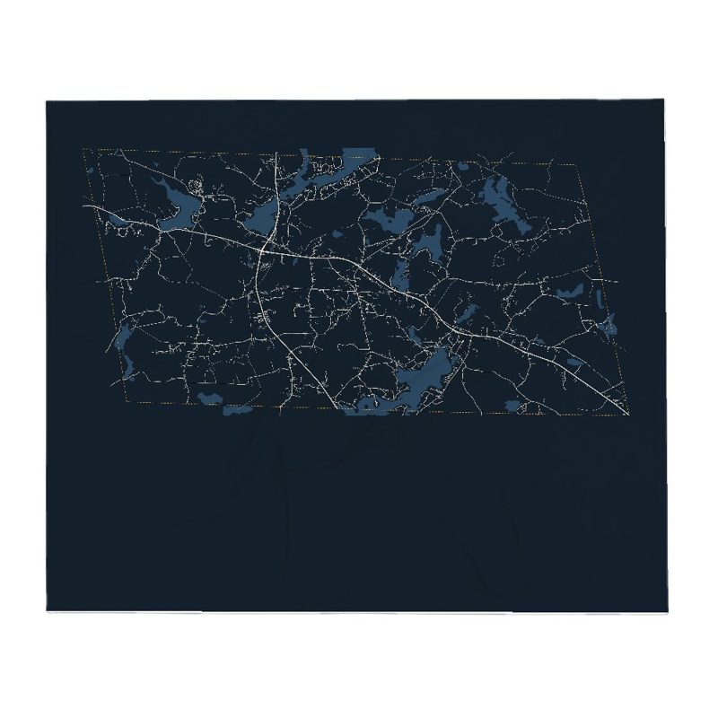 Rindge Street Map Throw Blanket