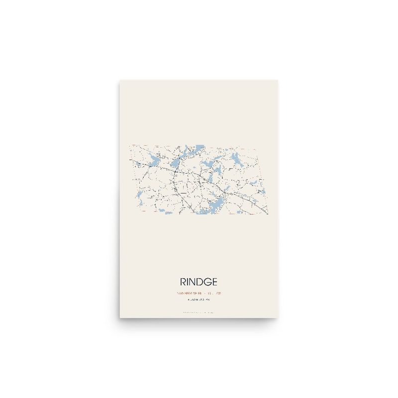Rindge Street Map Poster · Linen