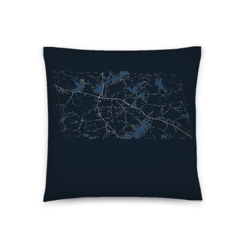 Rindge Map Throw Pillow