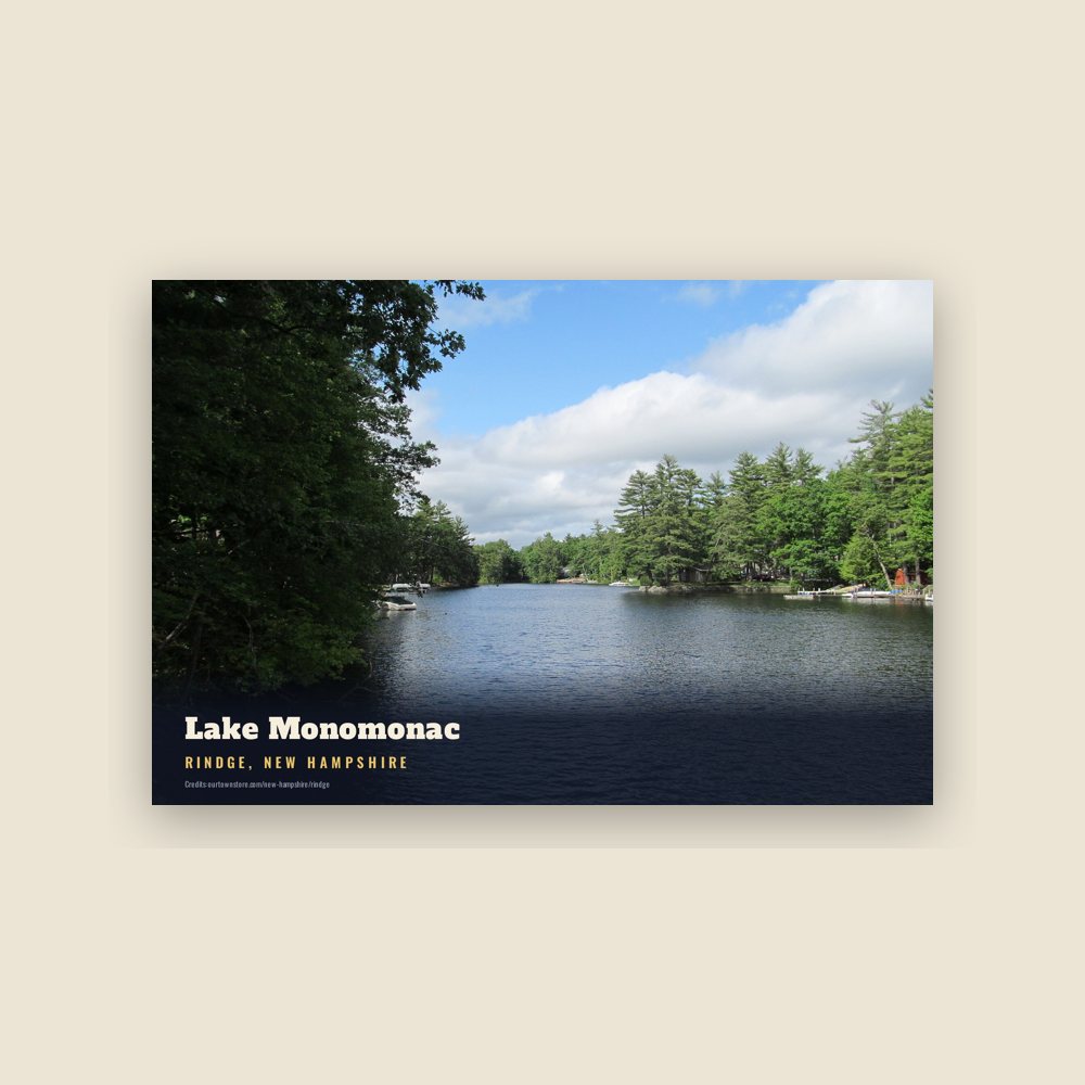 Rindge Lake Monomonac Postcard
