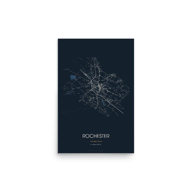 Rochester Street Map Poster · Midnight