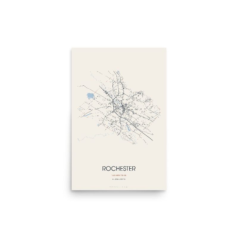 Rochester Street Map Poster · Linen