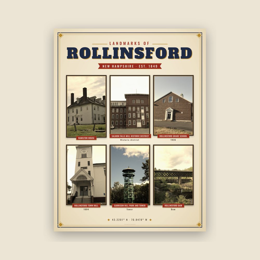 Rollinsford Landmarks Photo Poster