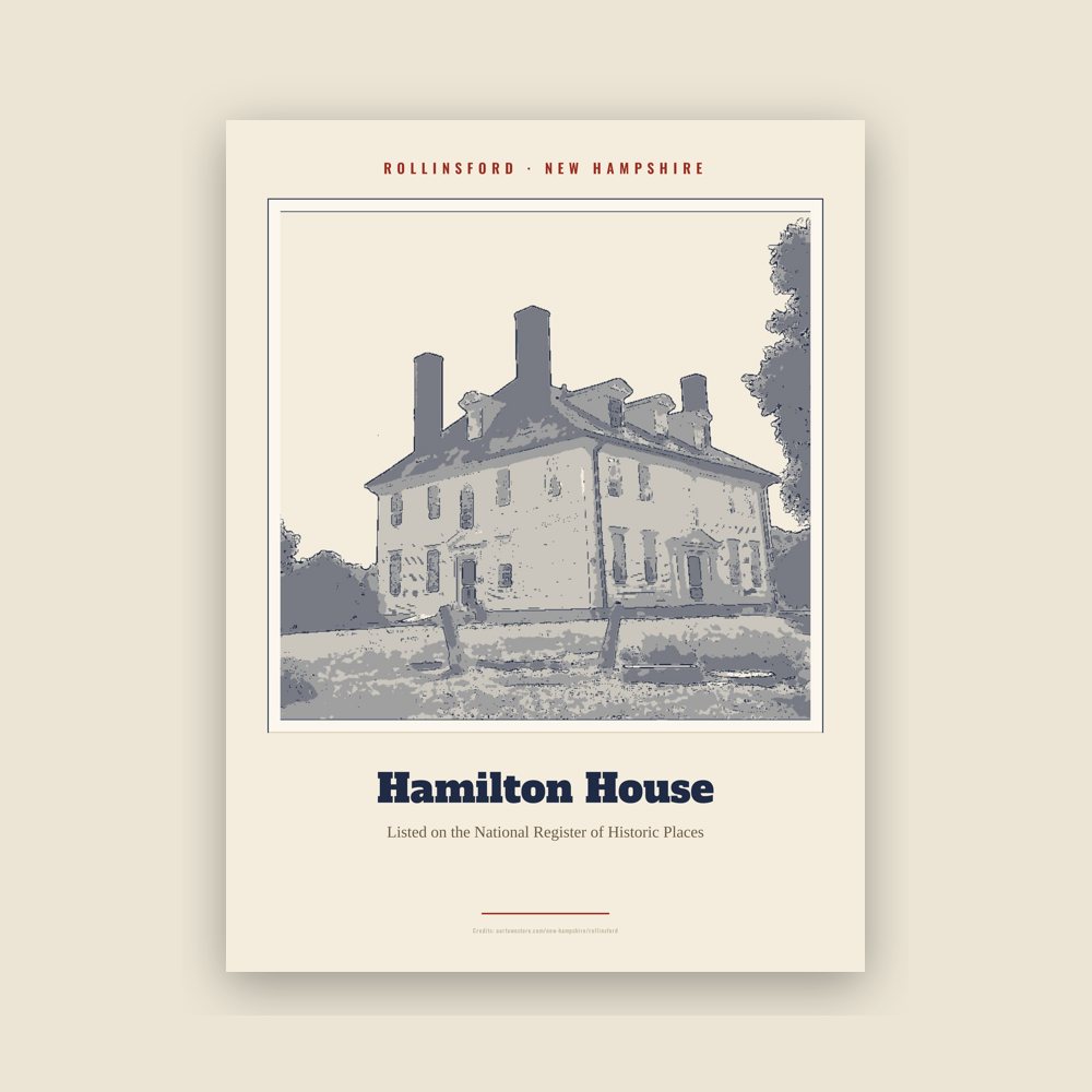 Rollinsford Hamilton House Landmark Print