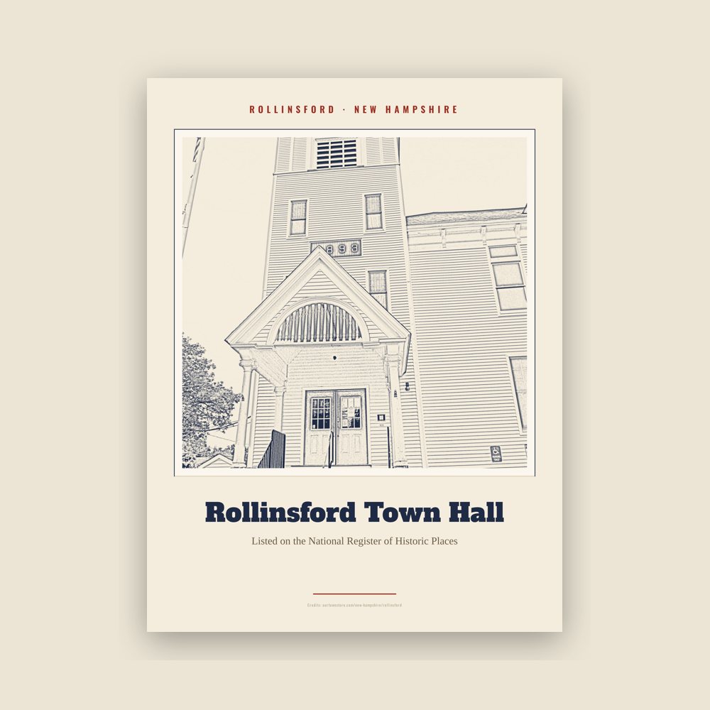 Rollinsford Rollinsford Town Hall Landmark Print