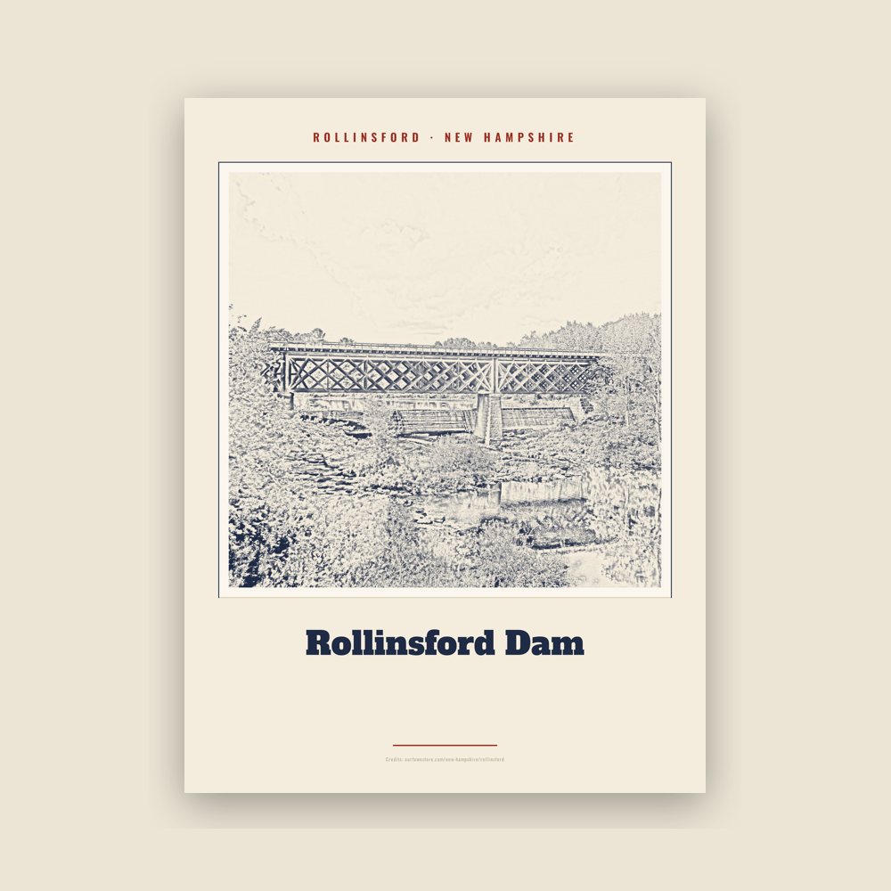 Rollinsford Rollinsford Dam Landmark Print