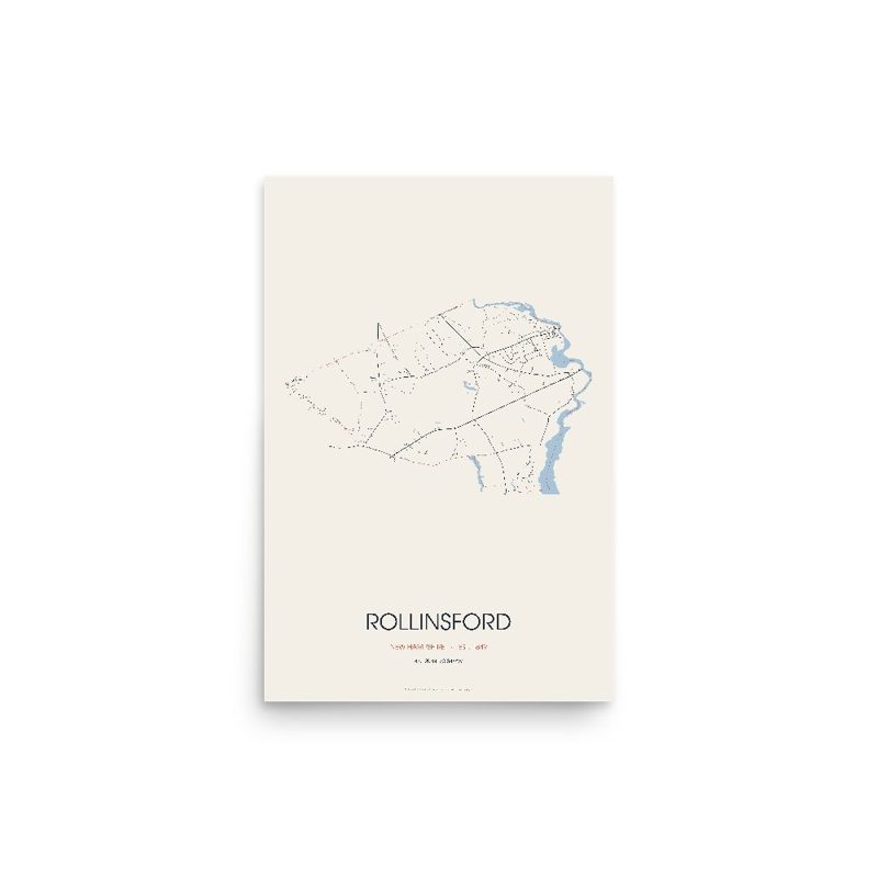 Rollinsford Street Map Poster · Linen