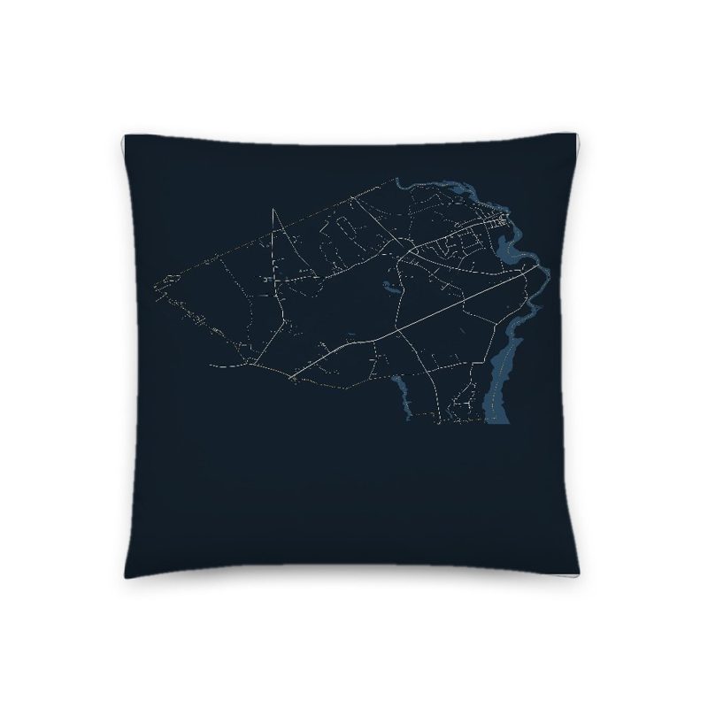 Rollinsford Map Throw Pillow