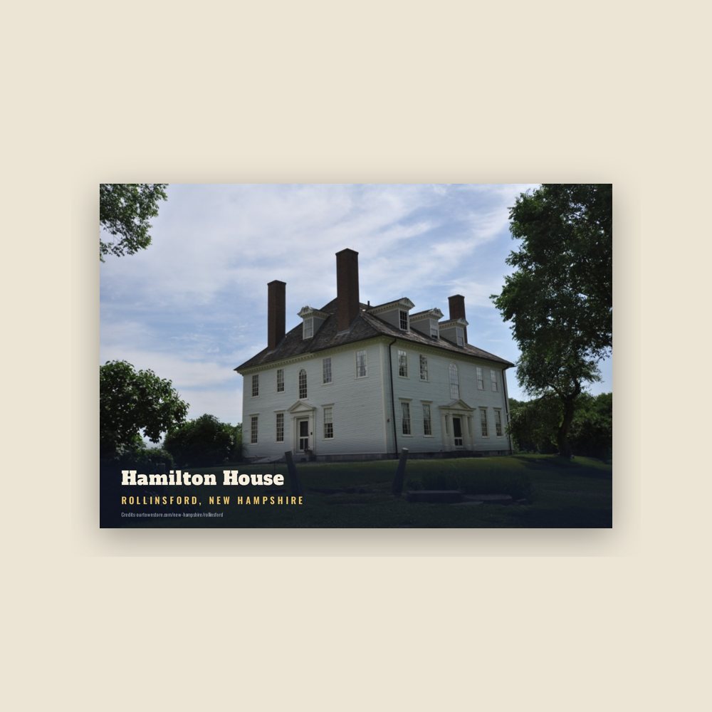 Rollinsford Hamilton House Postcard