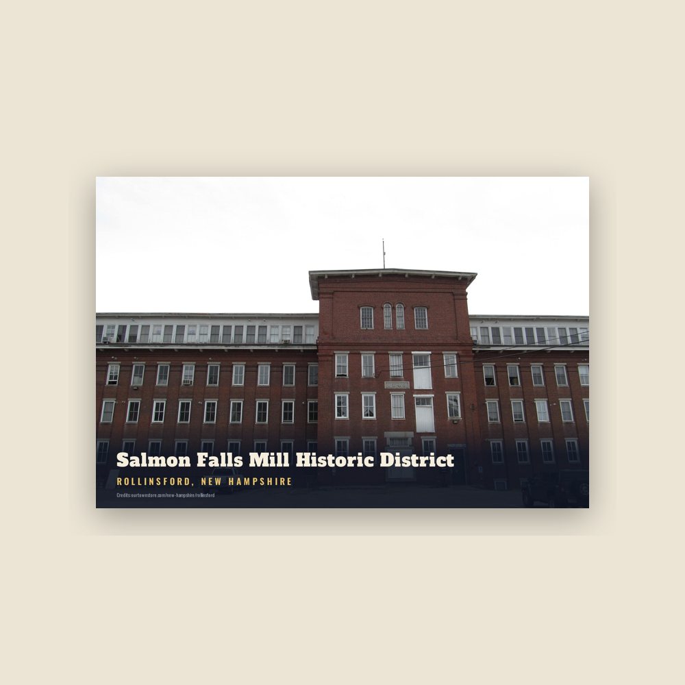 Rollinsford Salmon Falls Mill Historic District Postcard