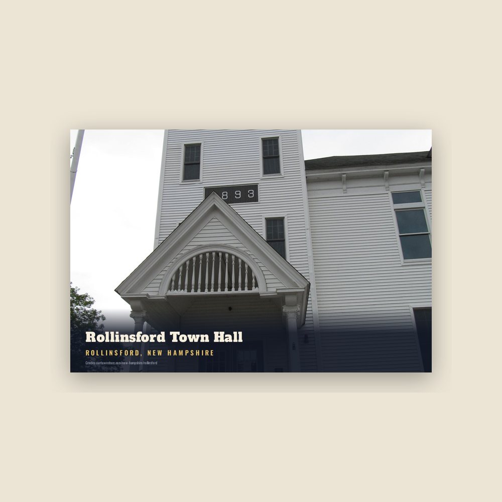 Rollinsford Rollinsford Town Hall Postcard