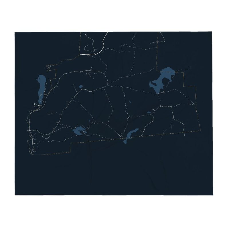 Roxbury Street Map Throw Blanket