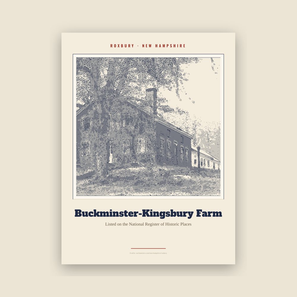 Roxbury Buckminster-Kingsbury Farm Landmark Print