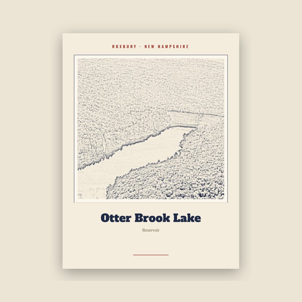 Roxbury Otter Brook Lake Landmark Print