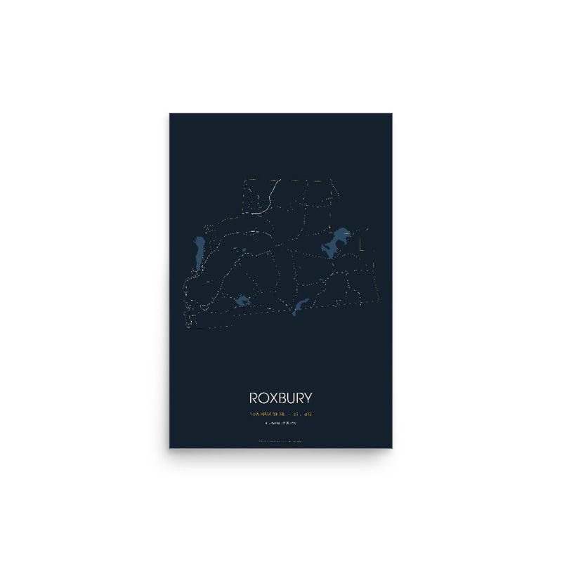Roxbury Street Map Poster · Midnight