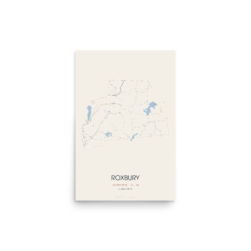 Roxbury Street Map Poster · Linen