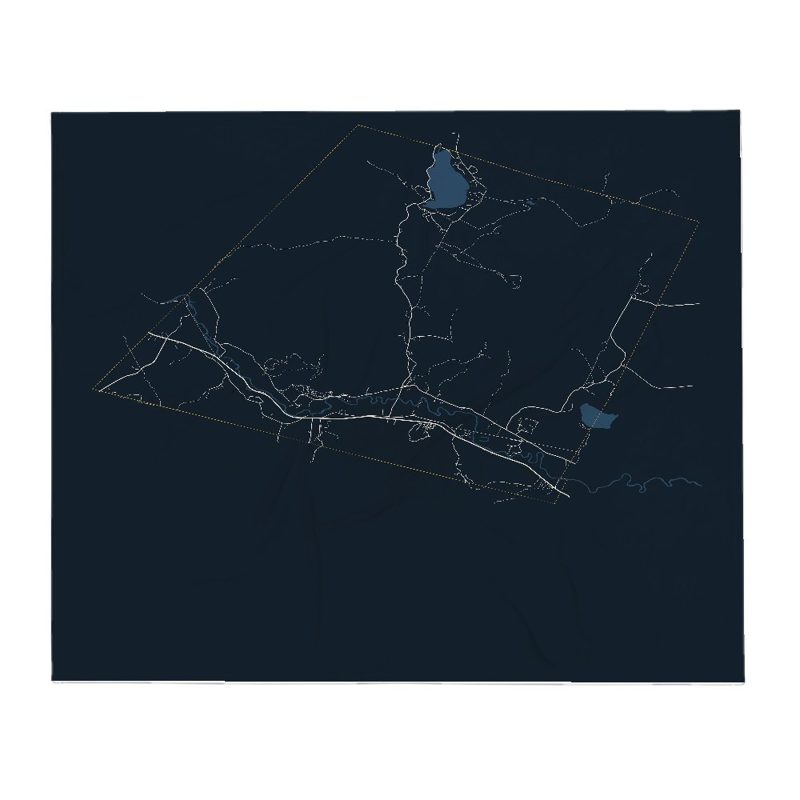 Rumney Street Map Throw Blanket