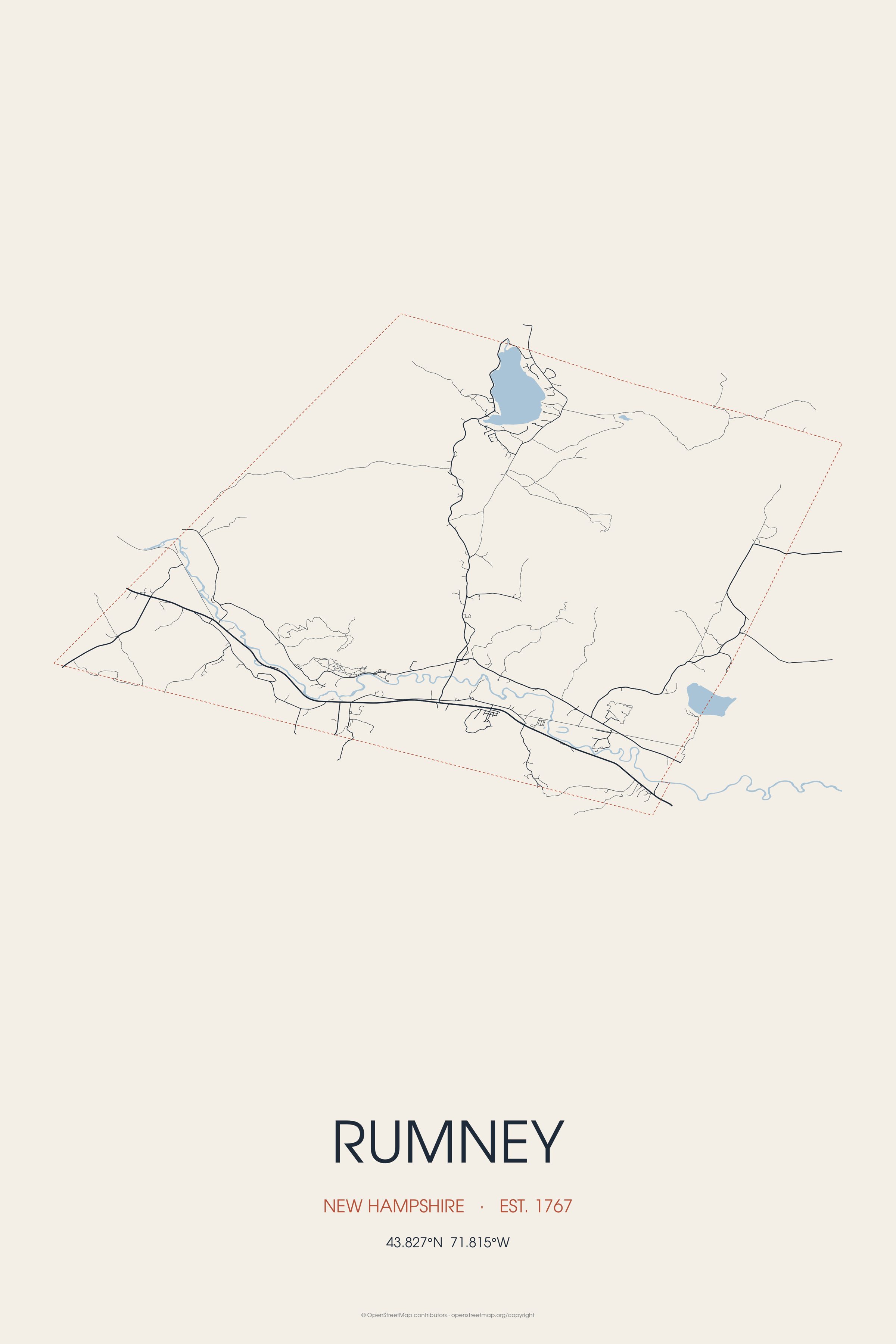 Street map of Rumney, New Hampshire
