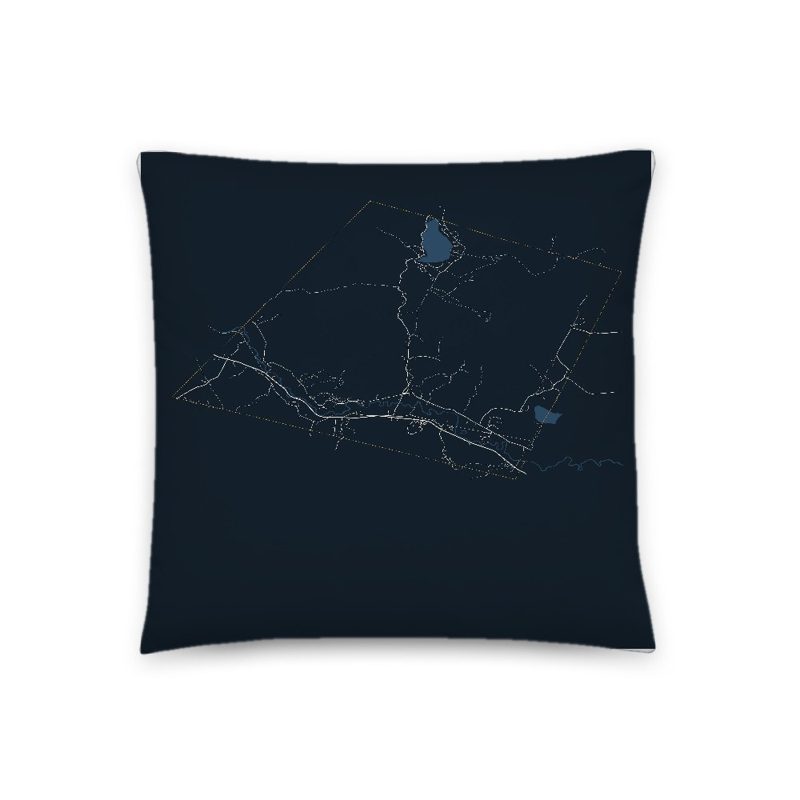 Rumney Map Throw Pillow