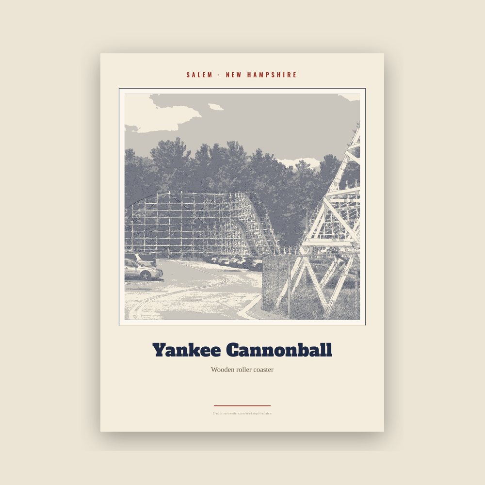 Salem Yankee Cannonball Landmark Print